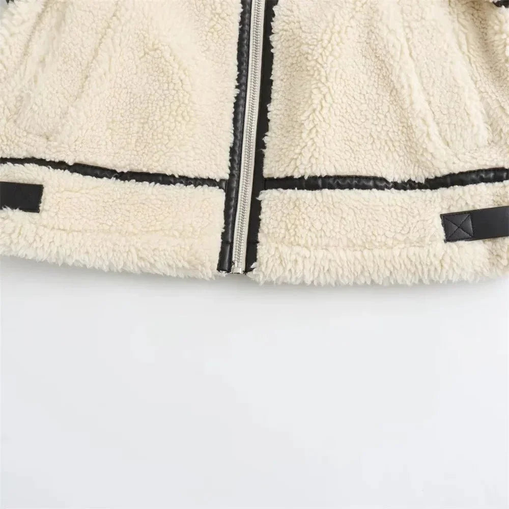 European - American Faux Fur Motorcycle Coat - LunaKit.LTD