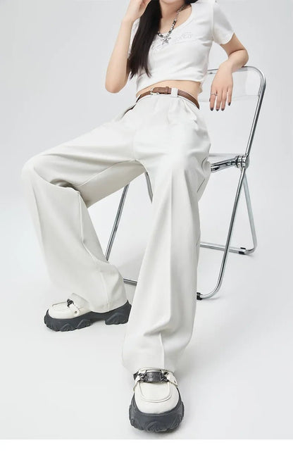 Floor - Length Suit Pants – Minimal Summer Style - LunaKit.LTD