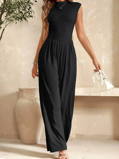 Gothic Black Jumpsuit – Minimal Summer Chic - LunaKit.LTD
