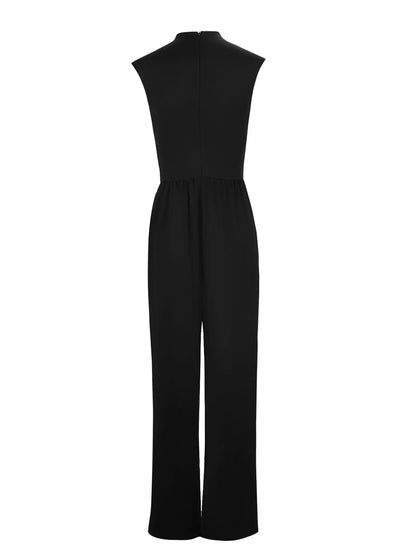 Gothic Black Jumpsuit – Minimal Summer Chic - LunaKit.LTD