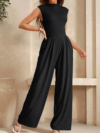 Gothic Black Jumpsuit – Minimal Summer Chic - LunaKit.LTD