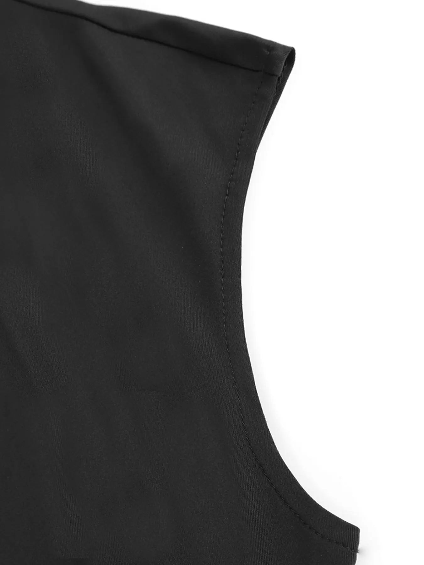 Gothic Black Jumpsuit – Minimal Summer Chic - LunaKit.LTD