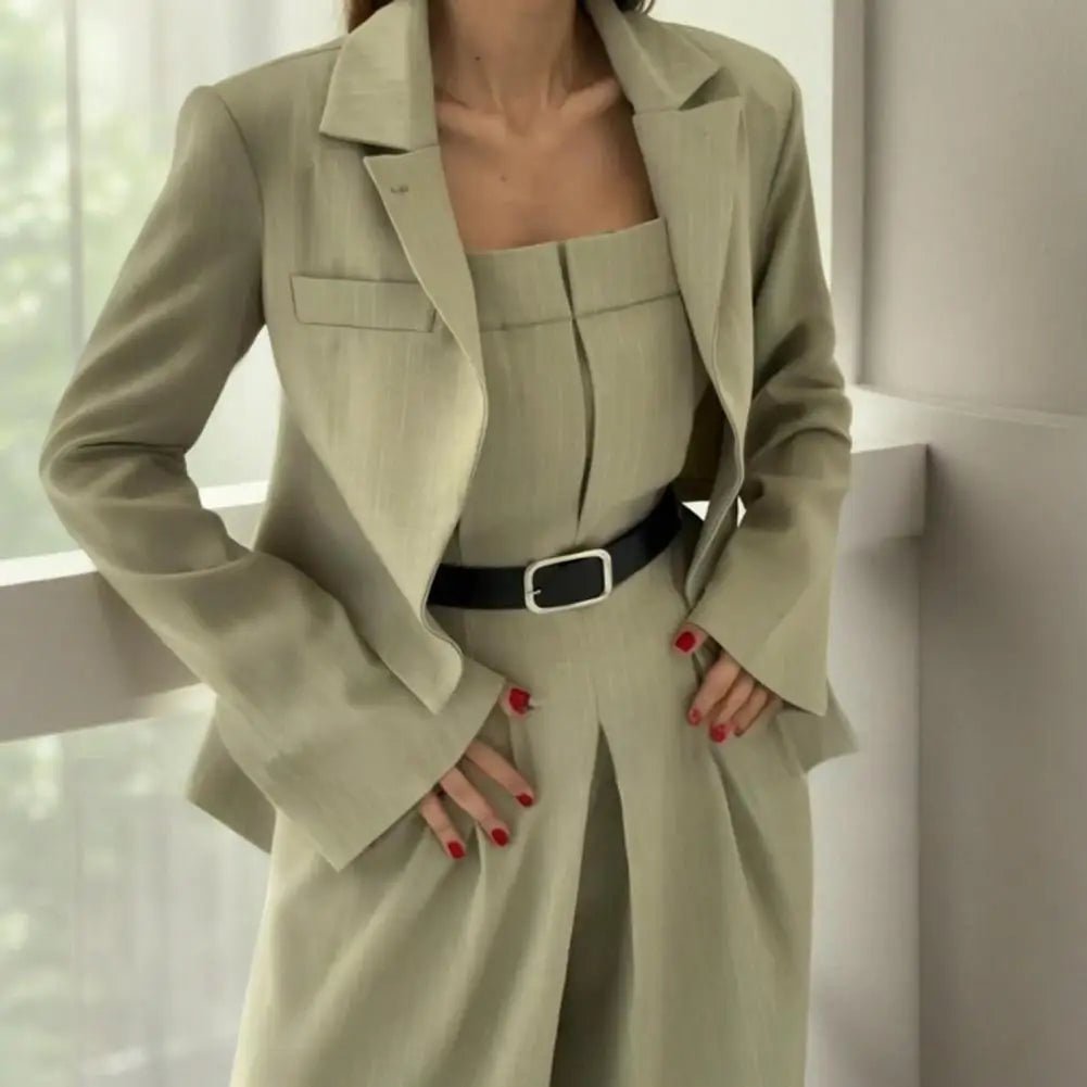 High - Street Chic Set – Strapless Jumpsuit with Blazer - LunaKit.LTD