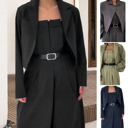 High - Street Chic Set – Strapless Jumpsuit with Blazer - LunaKit.LTD