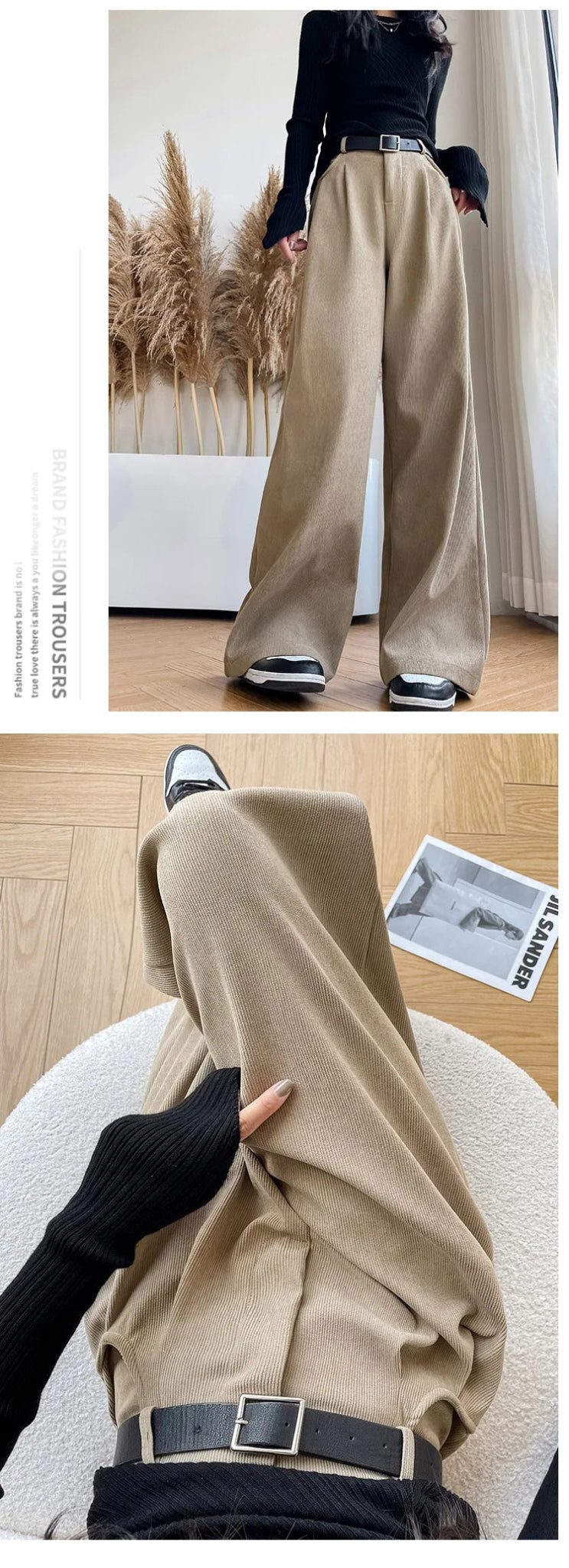 High Street Corduroy Pants – Cozy Straight - Leg Style - LunaKit.LTD