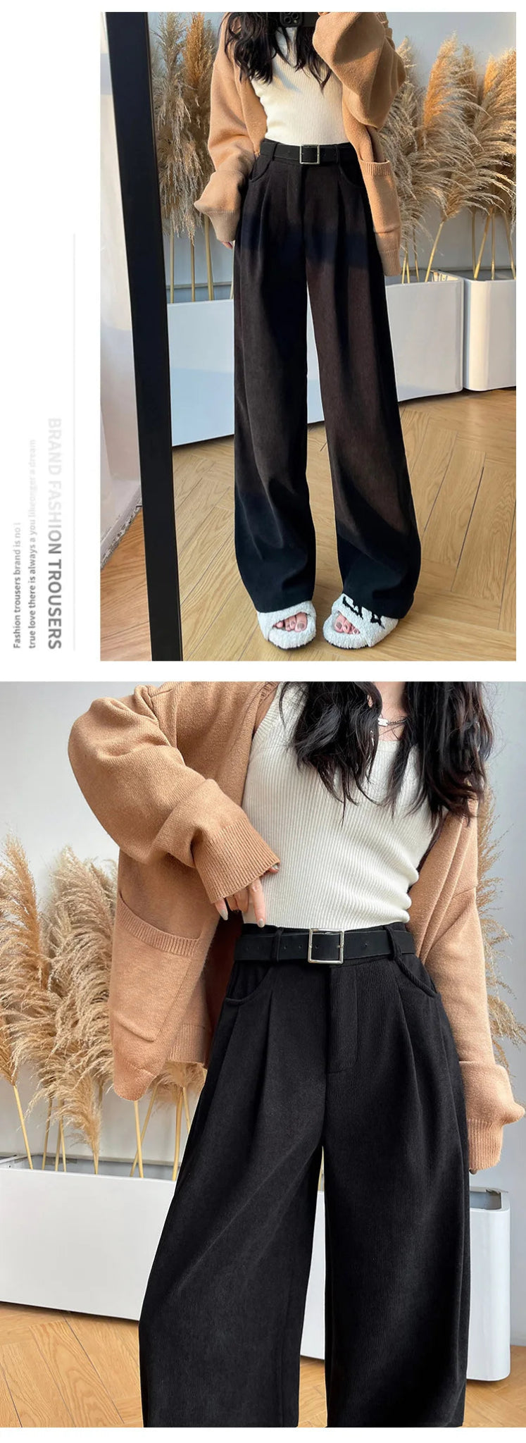 High Street Corduroy Pants – Cozy Straight - Leg Style - LunaKit.LTD