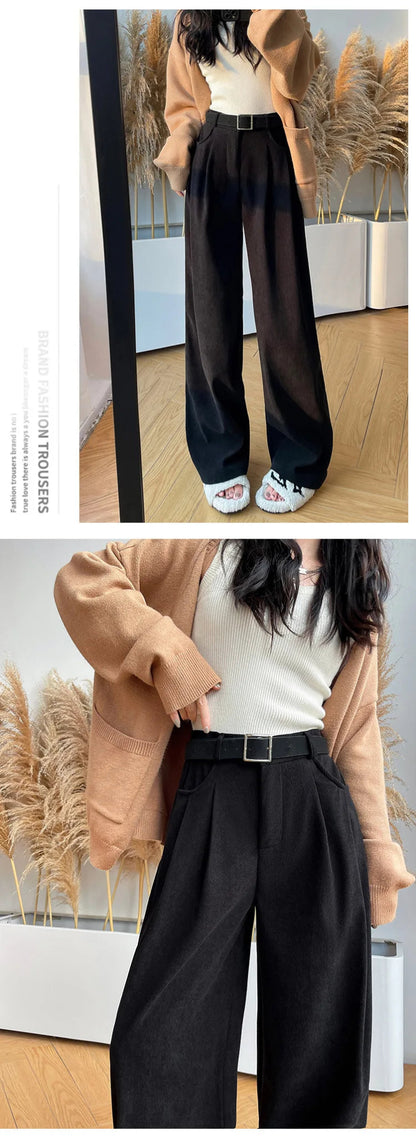 High Street Corduroy Pants – Cozy Straight - Leg Style - LunaKit.LTD