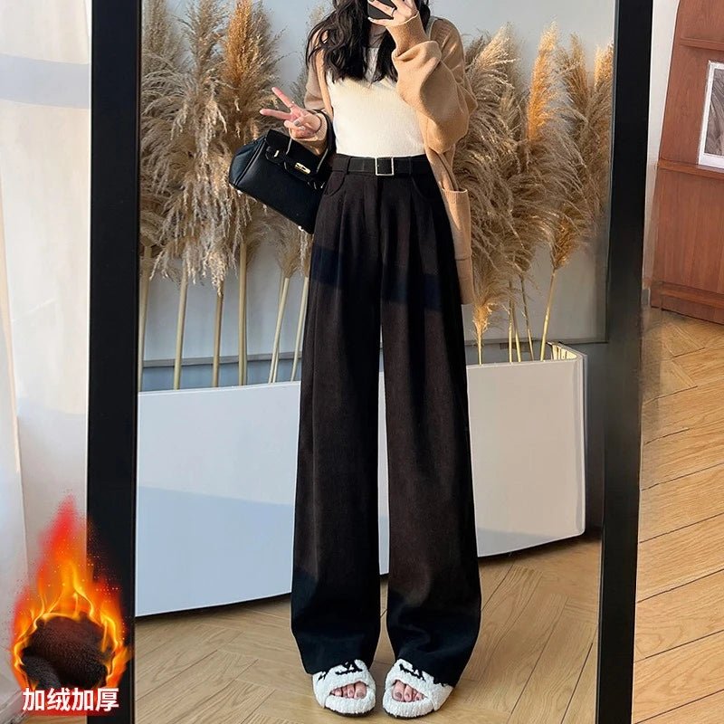 High Street Corduroy Pants – Cozy Straight - Leg Style - LunaKit.LTD