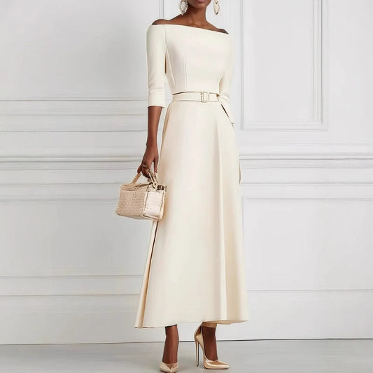 High - Waist Belted Dress – Stylish Casual Elegance - LunaKit.LTD