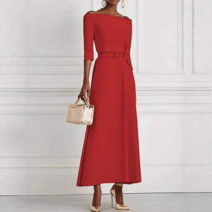 High - Waist Belted Dress – Stylish Casual Elegance - LunaKit.LTD