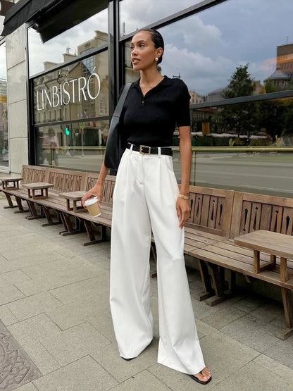 Light Luxury Trousers – Elegant High - Waist Commuter Chic - LunaKit.LTD