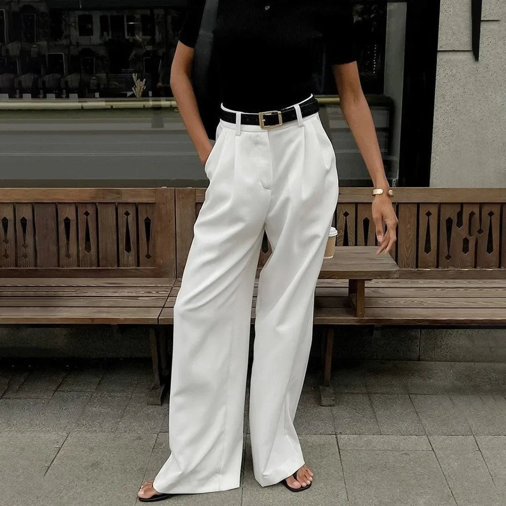 Light Luxury Trousers – Elegant High - Waist Commuter Chic - LunaKit.LTD