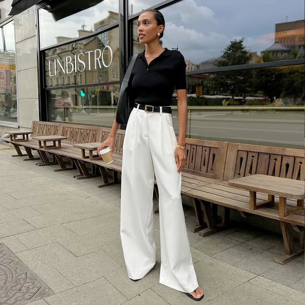 Light Luxury Trousers – Elegant High - Waist Commuter Chic - LunaKit.LTD
