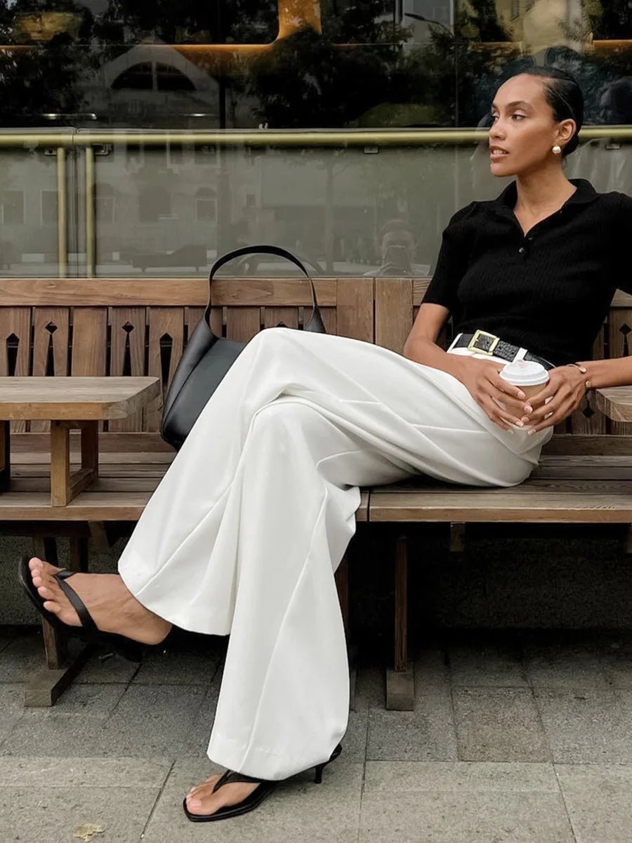 Light Luxury Trousers – Elegant High - Waist Commuter Chic - LunaKit.LTD