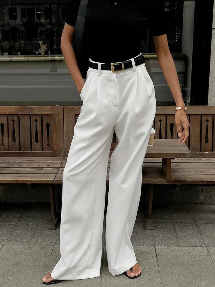 Light Luxury Trousers – Elegant High - Waist Commuter Chic - LunaKit.LTD