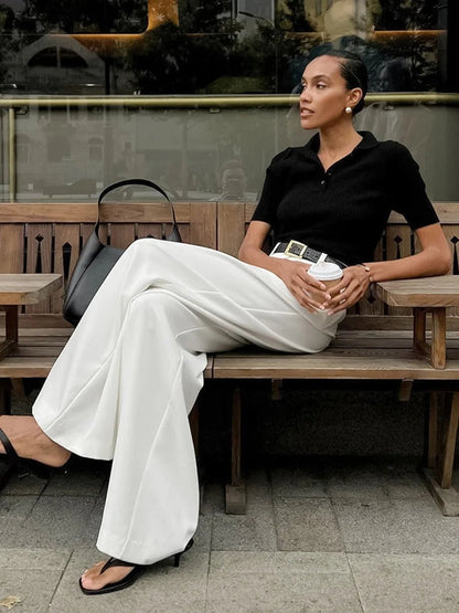 Light Luxury Trousers – Elegant High - Waist Commuter Chic - LunaKit.LTD