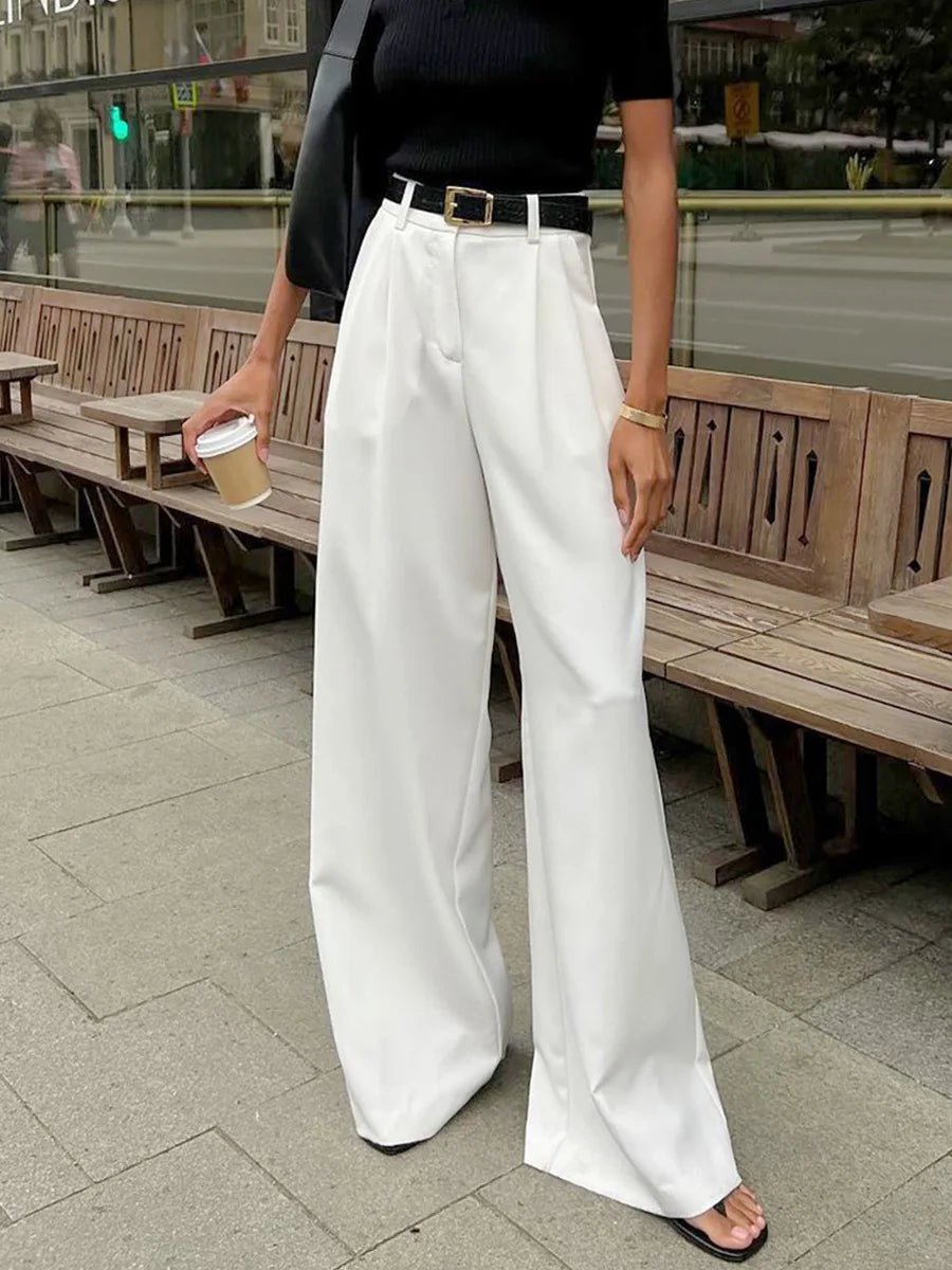 Light Luxury Trousers – Elegant High - Waist Commuter Chic - LunaKit.LTD