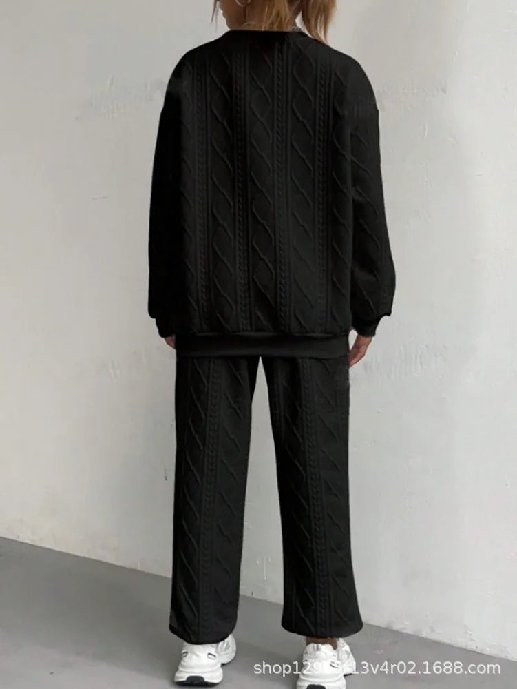 Long - Sleeve Knit Outfit – Comfortable Casual Style - LunaKit.LTD