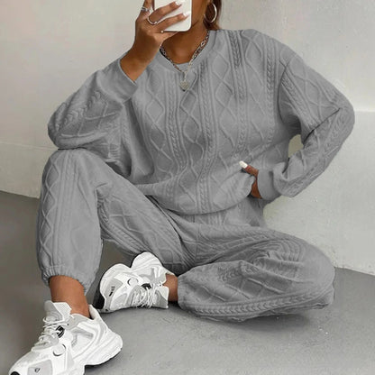 Long - Sleeve Knit Outfit – Comfortable Casual Style - LunaKit.LTD