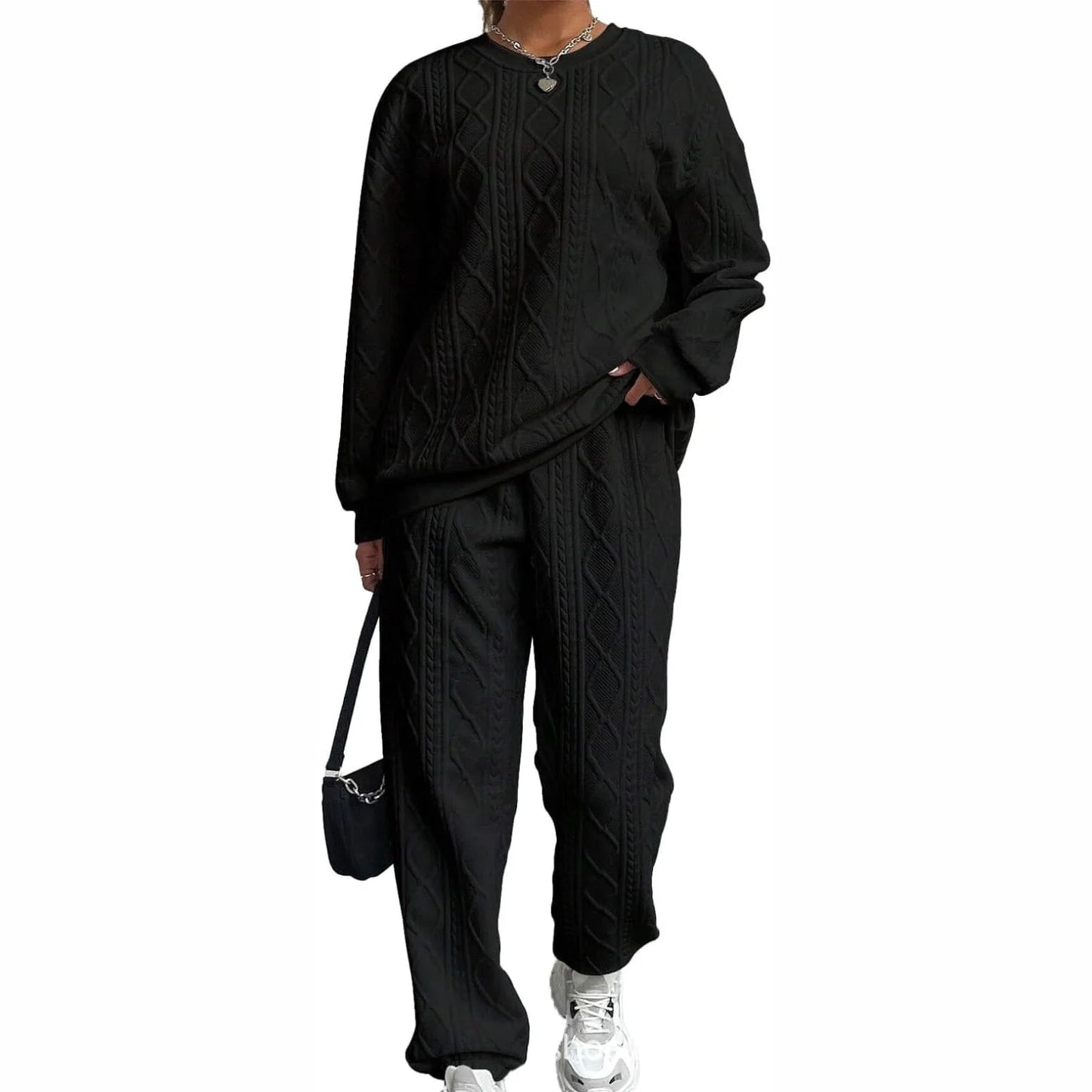 Long - Sleeve Knit Outfit – Comfortable Casual Style - LunaKit.LTD