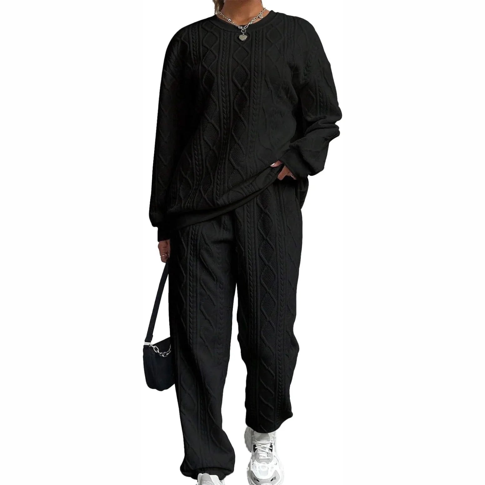 Long - Sleeve Knit Outfit – Comfortable Casual Style - LunaKit.LTD