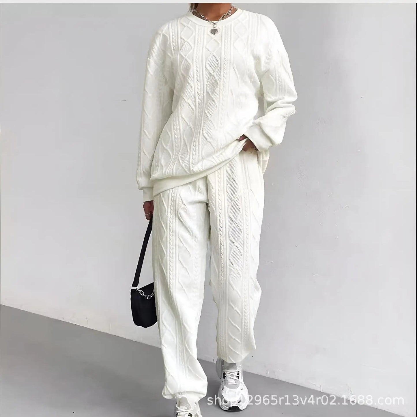 Long - Sleeve Knit Outfit – Comfortable Casual Style - LunaKit.LTD