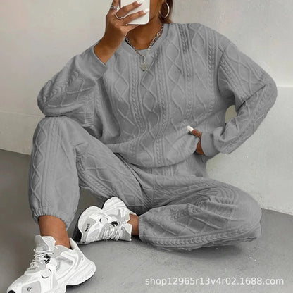 Long - Sleeve Knit Outfit – Comfortable Casual Style - LunaKit.LTD