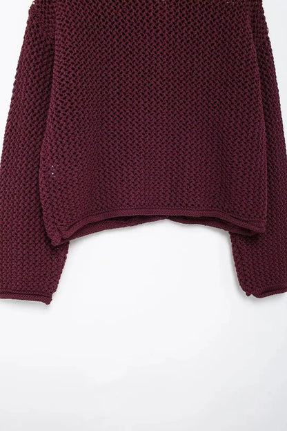 Long - Sleeve Knit Sweater – Cozy Modern Style - LunaKit.LTD