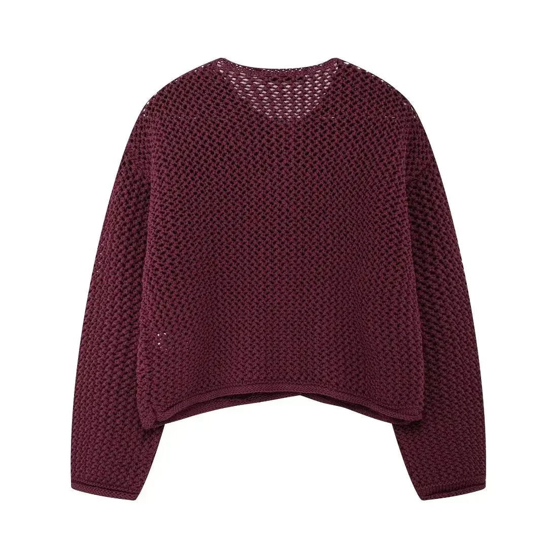 Long - Sleeve Knit Sweater – Cozy Modern Style - LunaKit.LTD