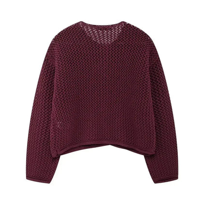 Long - Sleeve Knit Sweater – Cozy Modern Style - LunaKit.LTD