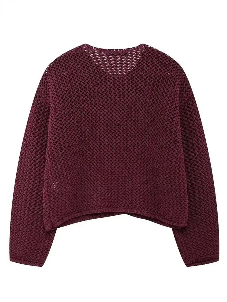 Long - Sleeve Knit Sweater – Cozy Modern Style - LunaKit.LTD