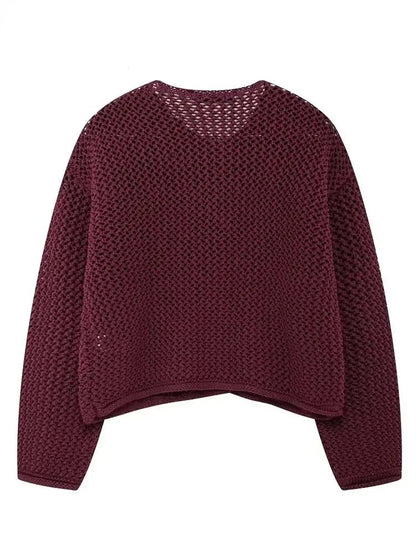 Long - Sleeve Knit Sweater – Cozy Modern Style - LunaKit.LTD