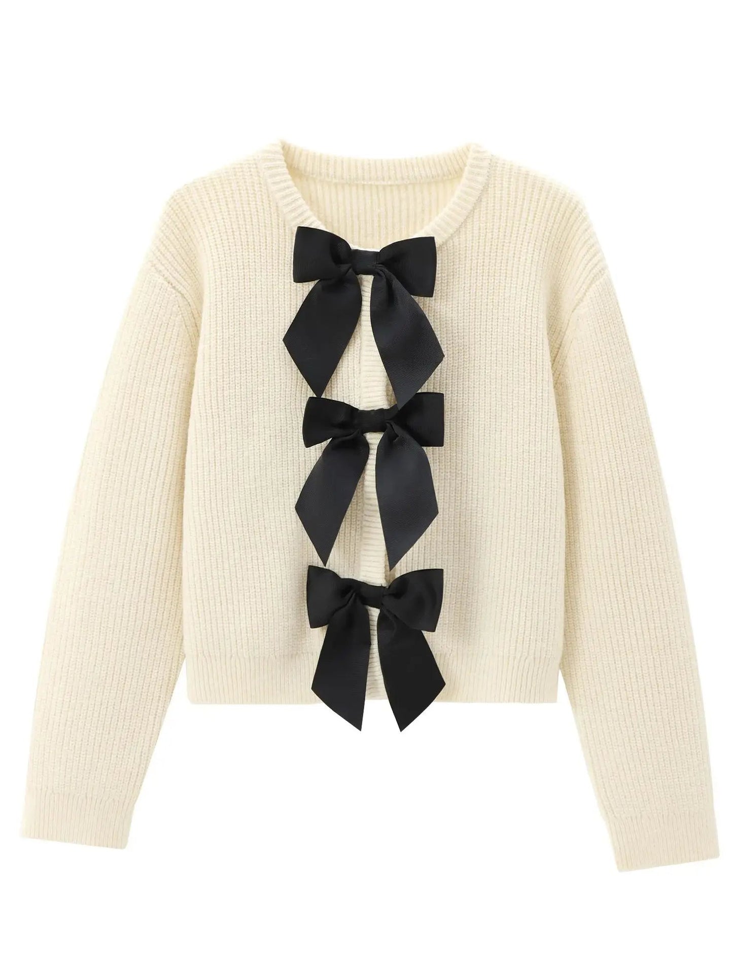 Long - Sleeve Knit Sweater – Feminine Minimal Chic - LunaKit.LTD