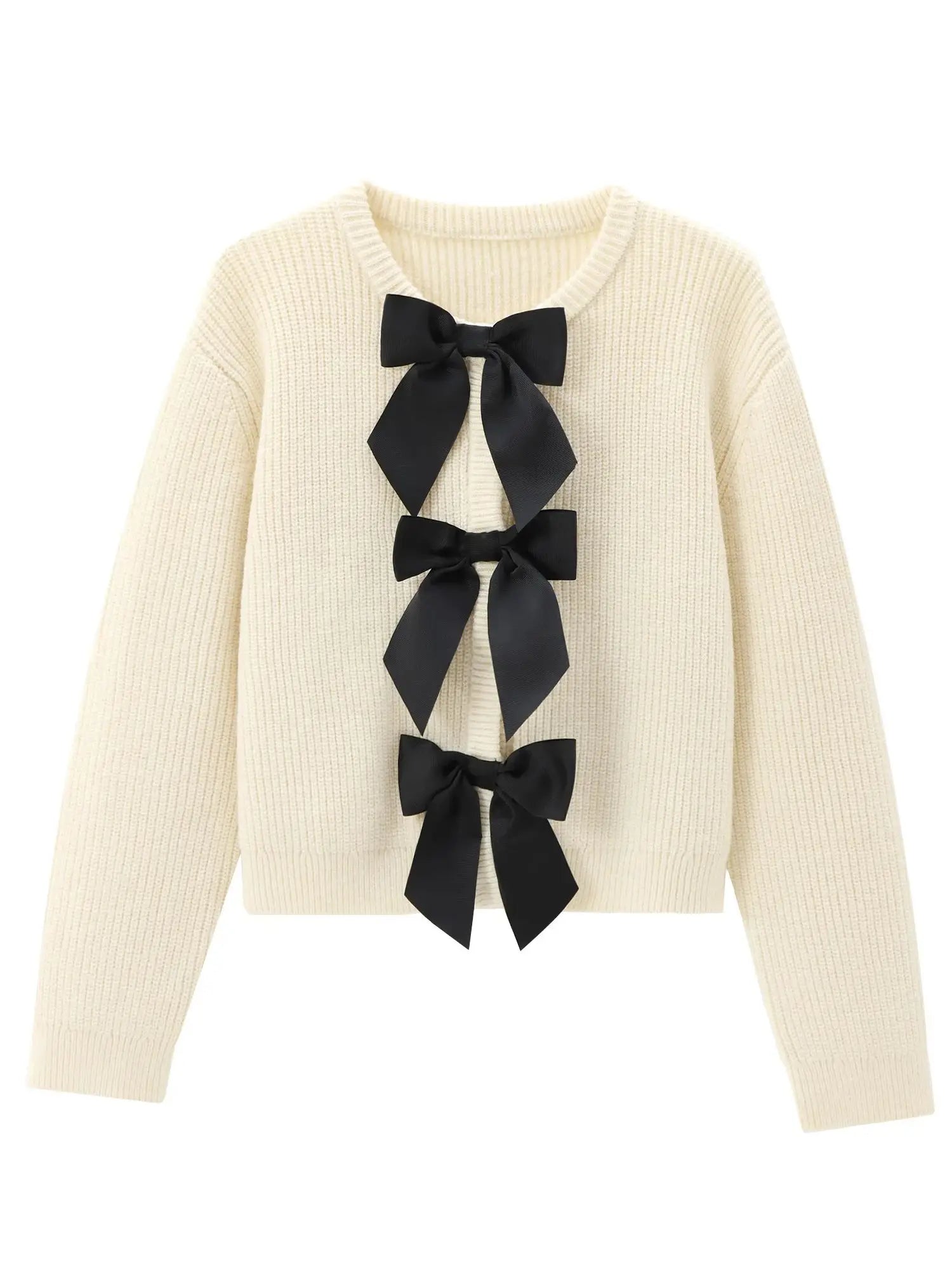 Long - Sleeve Knit Sweater – Feminine Minimal Chic - LunaKit.LTD