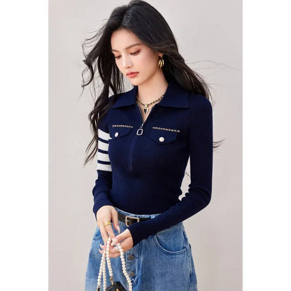 Long - Sleeve Knitted Hoodie – Modern American Style - LunaKit.LTD