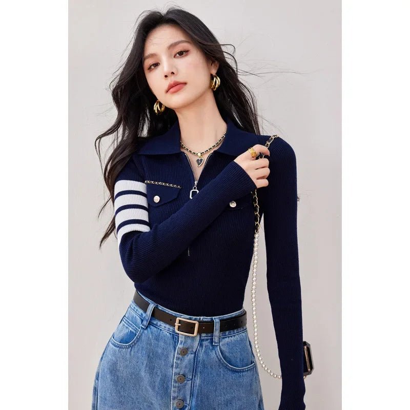 Long - Sleeve Knitted Hoodie – Modern American Style - LunaKit.LTD