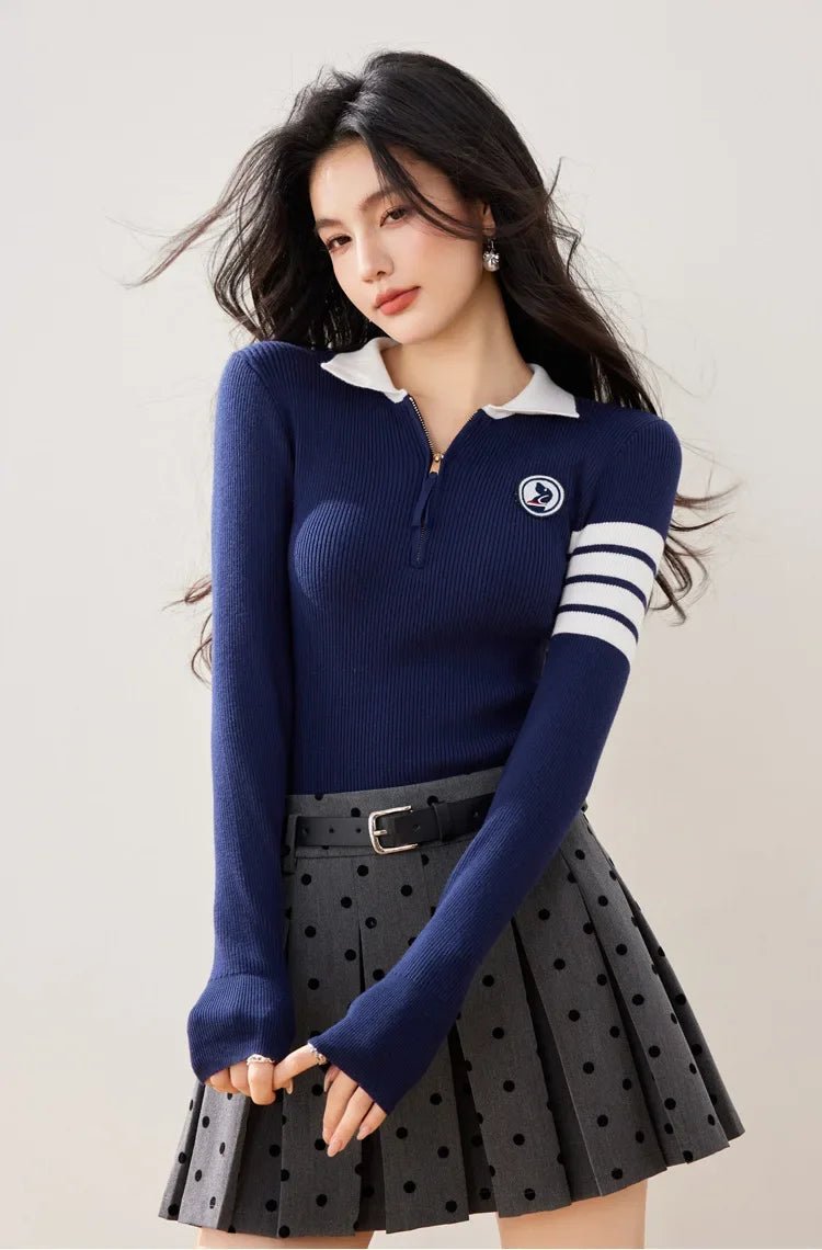 Long - Sleeve Pullover – Sporty Modern Minimal Look - LunaKit.LTD