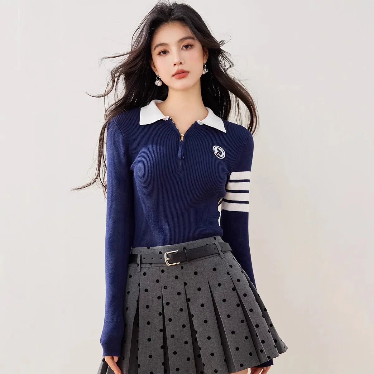 Long - Sleeve Pullover – Sporty Modern Minimal Look - LunaKit.LTD