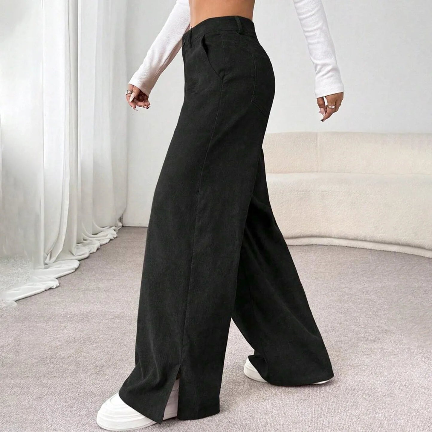 Loose Corduroy Pants – Elegant Retro Comfort - LunaKit.LTD