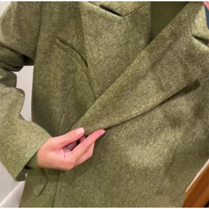 Loose Fit Blazer Set – High - Waist Retro Chic Style - LunaKit.LTD