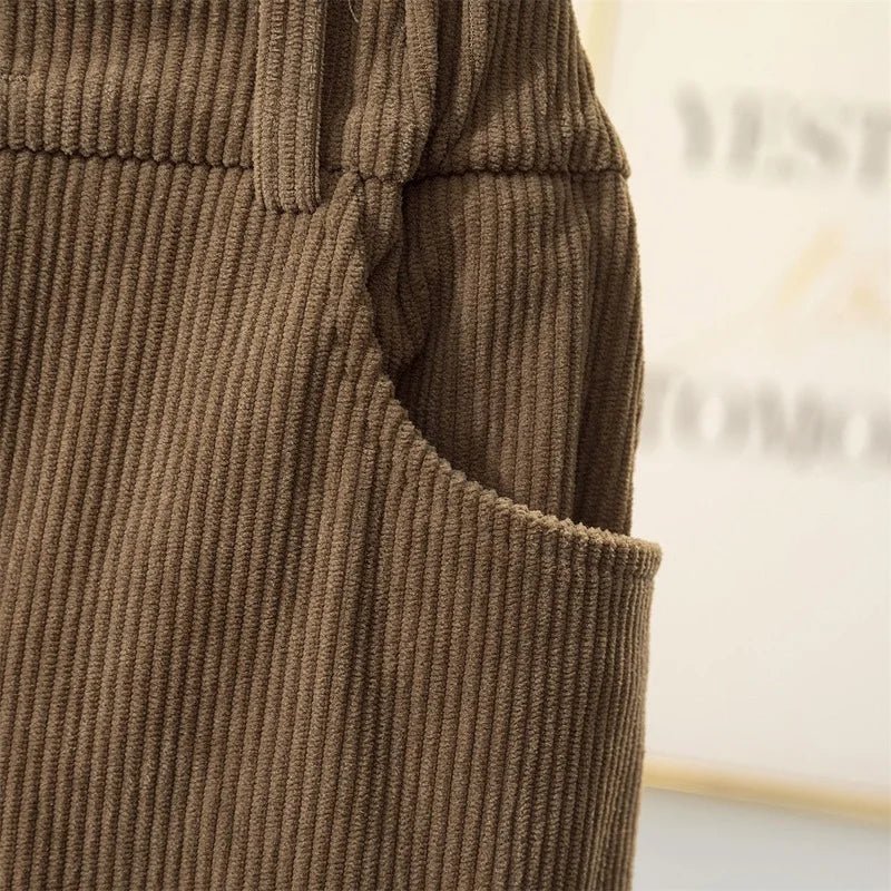 Loose Fit Corduroy Skirt – Retro Winter Style - LunaKit.LTD