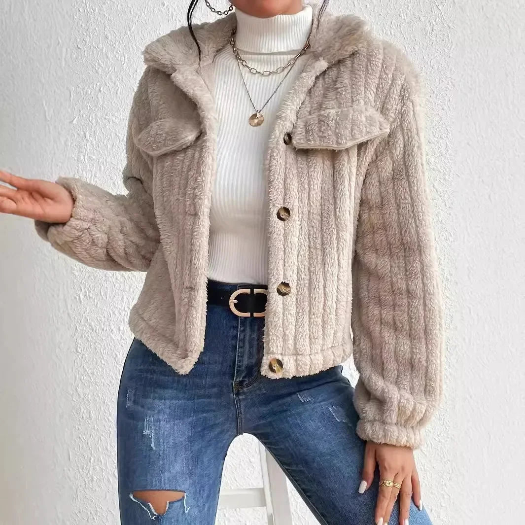 Loose Fit Faux Fur Coat – Casual Short Style - LunaKit.LTD