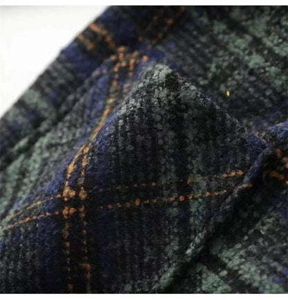 Loose Fit Plaid Blazer – Woolen Winter Style - LunaKit.LTD