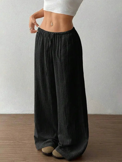 Loose Fit Wide - Leg Pants – Casual Luxe Style - LunaKit.LTD