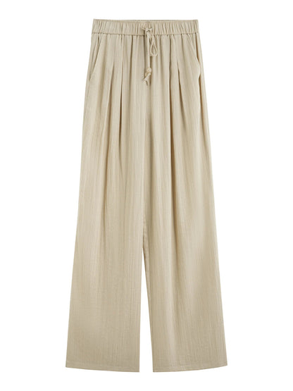 Minimalist Linen Pants – Relaxed High - Waist Summer Chic - LunaKit.LTD