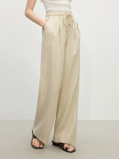 Minimalist Linen Pants – Relaxed High - Waist Summer Chic - LunaKit.LTD