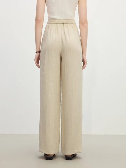 Minimalist Linen Pants – Relaxed High - Waist Summer Chic - LunaKit.LTD