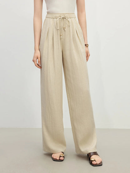 Minimalist Linen Pants – Relaxed High - Waist Summer Chic - LunaKit.LTD