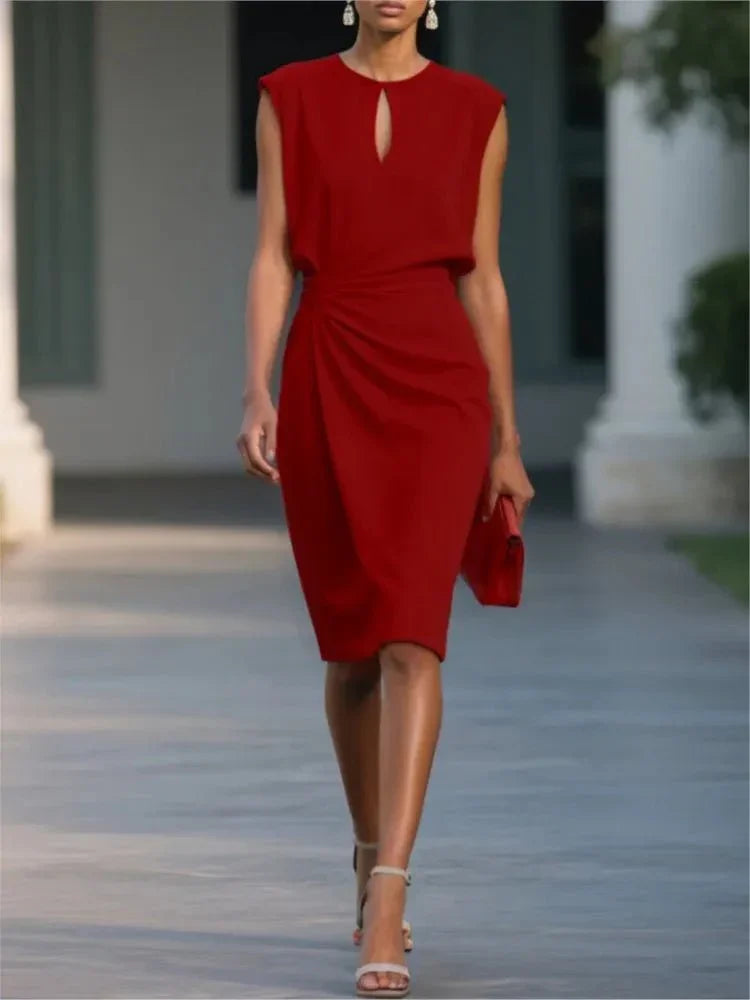 O - Neck Bodycon Dress – Modern Elegant Fit - LunaKit.LTD