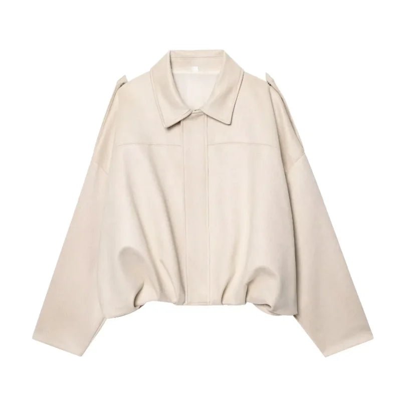 Oversized Suede Jacket – Relaxed Drop - Shoulder Fit - LunaKit.LTD